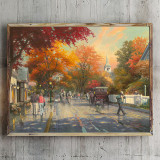 Autumn on Mackinac Island HD Canvas Print Home Decor Paintings Wall Art Pictures