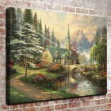 Dogwood Chapel HD Canvas Print Home Decor Paintings Wall Art Pictures