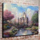 A New Day at the Cinderella Castle HD Canvas Print Home Decor Paintings Wall Art Pictures