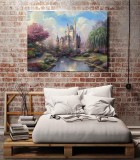 A New Day at the Cinderella Castle HD Canvas Print Home Decor Paintings Wall Art Pictures