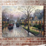 Hometown Christmas HD Canvas Print Home Decor Paintings Wall Art Pictures