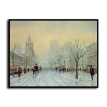 Blue Boulevard HD Canvas Print Home Decor Paintings Wall Art Pictures