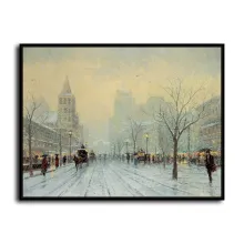Blue Boulevard HD Canvas Print Home Decor Paintings Wall Art Pictures