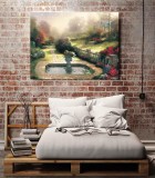 Gardens Beyond Autumn Gate HD Canvas Print Home Decor Paintings Wall Art Pictures