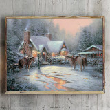 A Christmas Welcome HD Canvas Print Home Decor Paintings Wall Art Pictures