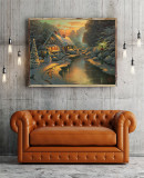 Christmas Evening HD Canvas Print Home Decor Paintings Wall Art Pictures