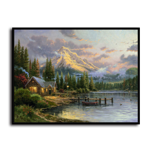 Lakeside Hideaway HD Canvas Print Home Decor Paintings Wall Art Pictures