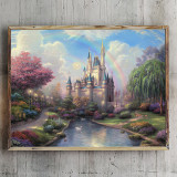 A New Day at the Cinderella Castle HD Canvas Print Home Decor Paintings Wall Art Pictures