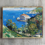 Catalina View From Descanso Canyon HD Canvas Print Home Decor Paintings Wall Art Pictures