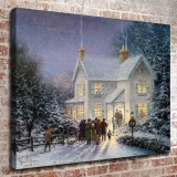 Evening Carolers HD Canvas Print Home Decor Paintings Wall Art Pictures