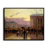 Rainy Dusk Paris HD Canvas Print Home Decor Paintings Wall Art Pictures