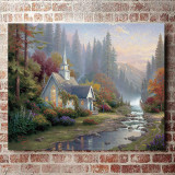 Forest Chapel HD Canvas Print Home Decor Paintings Wall Art Pictures