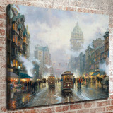 San Francisco Market Street HD Canvas Print Home Decor Paintings Wall Art Pictures