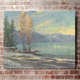 Lake Tahoe Shoreline Winter HD Canvas Print Home Decor Paintings Wall Art Pictures