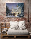 Evening Carolers HD Canvas Print Home Decor Paintings Wall Art Pictures