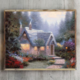 Cedar Nook Cottage HD Canvas Print Home Decor Paintings Wall Art Pictures