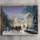 Evening Carolers HD Canvas Print Home Decor Paintings Wall Art Pictures