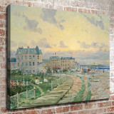 Boardwalk Flowers HD Canvas Print Home Decor Paintings Wall Art Pictures