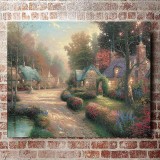 Cobblestone Lane I HD Canvas Print Home Decor Paintings Wall Art Pictures