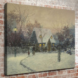 A Winter Cottage HD Canvas Print Home Decor Paintings Wall Art Pictures