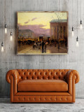 Rainy Dusk Paris HD Canvas Print Home Decor Paintings Wall Art Pictures