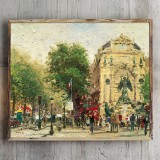 Paris St. Michel HD Canvas Print Home Decor Paintings Wall Art Pictures