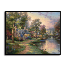 Hometown Lake HD Canvas Print Home Decor Paintings Wall Art Pictures