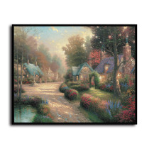 Cobblestone Lane I HD Canvas Print Home Decor Paintings Wall Art Pictures