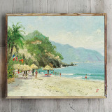 Puerto Vallarta Beach HD Canvas Print Home Decor Paintings Wall Art Pictures