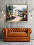 Homestead House HD Canvas Print Home Decor Paintings Wall Art Pictures