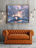 Holiday at Central Park HD Canvas Print Home Decor Paintings Wall Art Pictures