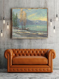 Lake Tahoe Shoreline Winter HD Canvas Print Home Decor Paintings Wall Art Pictures