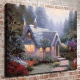 Cedar Nook Cottage HD Canvas Print Home Decor Paintings Wall Art Pictures