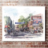 Yawkey Way HD Canvas Print Home Decor Paintings Wall Art Pictures