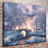 Holiday at Central Park HD Canvas Print Home Decor Paintings Wall Art Pictures