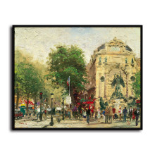 Paris St. Michel HD Canvas Print Home Decor Paintings Wall Art Pictures