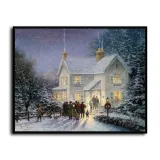 Evening Carolers HD Canvas Print Home Decor Paintings Wall Art Pictures