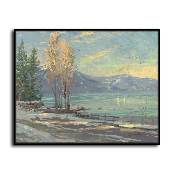 Lake Tahoe Shoreline Winter HD Canvas Print Home Decor Paintings Wall Art Pictures