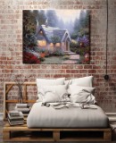 Cedar Nook Cottage HD Canvas Print Home Decor Paintings Wall Art Pictures