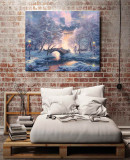 Holiday at Central Park HD Canvas Print Home Decor Paintings Wall Art Pictures