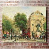 Paris St. Michel HD Canvas Print Home Decor Paintings Wall Art Pictures