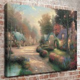 Cobblestone Lane I HD Canvas Print Home Decor Paintings Wall Art Pictures
