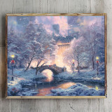 Holiday at Central Park HD Canvas Print Home Decor Paintings Wall Art Pictures