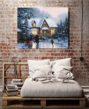 Skater Pond HD Canvas Print Home Decor Paintings Wall Art Pictures