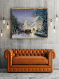 Evening Carolers HD Canvas Print Home Decor Paintings Wall Art Pictures