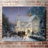 Evening Carolers HD Canvas Print Home Decor Paintings Wall Art Pictures