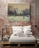 A Winter Cottage HD Canvas Print Home Decor Paintings Wall Art Pictures