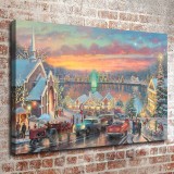 The Lights of Christmastown HD Canvas Print Home Decor Paintings Wall Art Pictures