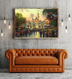 Disneyland 50th Anniversary HD Canvas Print Home Decor Paintings Wall Art Pictures