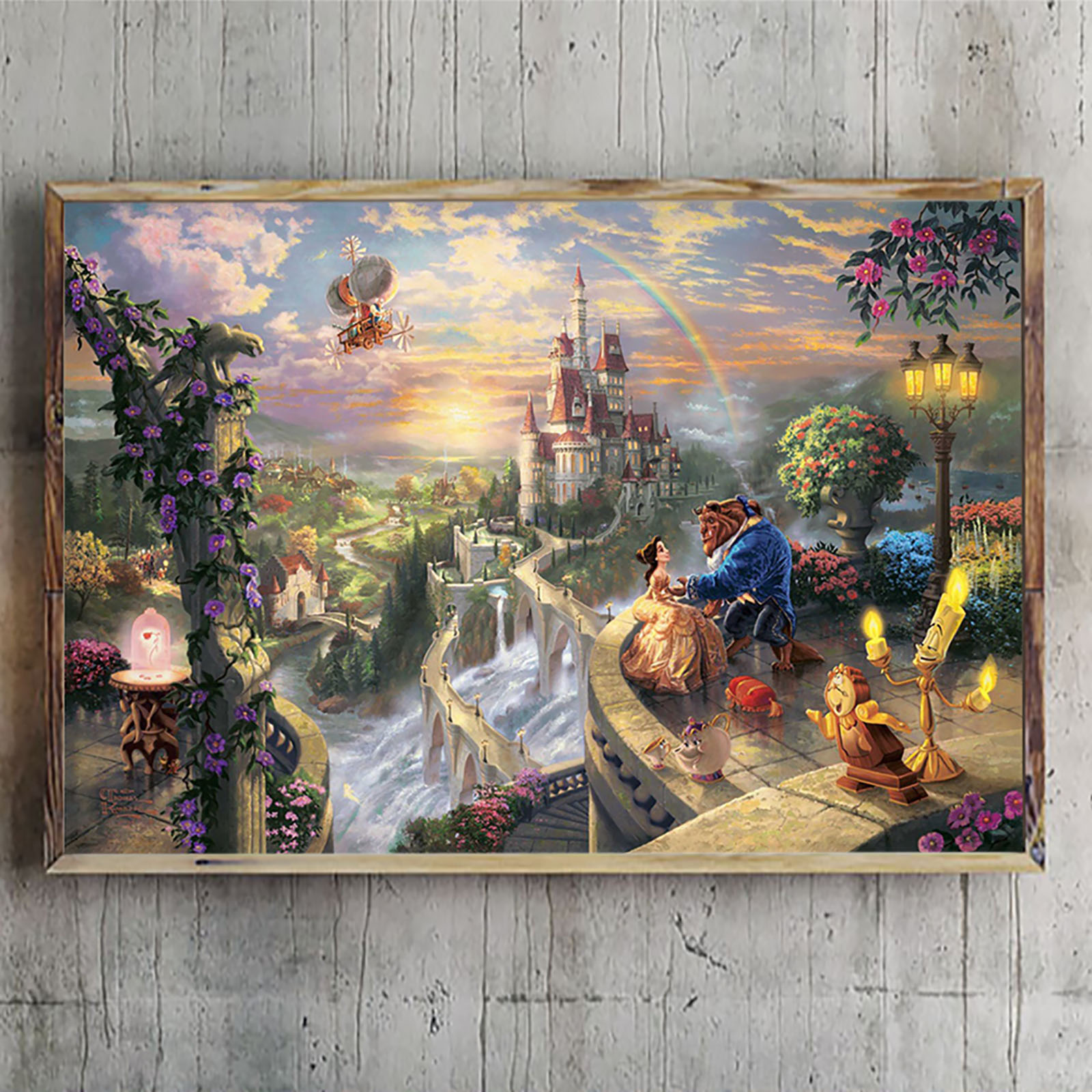 US$ 7.00 - Beauty And The Beast HD Canvas Print Home Decor Paintings ...